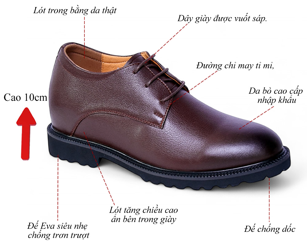 Giày tăng 10cm đế eva siêu nhẹ 8